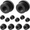 5 Core Mic Stand Adapter 12 Pieces 5/8 Male to 3/8 Female Screw Thread Conversion Connector for Microphone Stands Boom Arms Camera Tripod - MS ADP M B