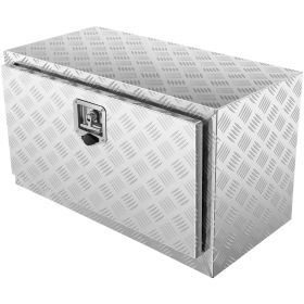 VEVOR Underbody Truck Box, 30"×14"×16" Pickup Storage Box, Heavy Duty Aluminum Diamond Plate Tool Box with Lock and Keys