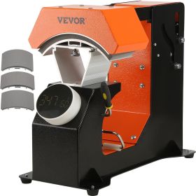 VEVOR Hat Heat Press, 6.4x3.5in Clamshell Sublimation Transfer, 3-in-1 Auto Cap Heat Press Machine