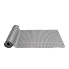 VEVOR Garage Floor Mat 4.9x19ft Vinyl Garage Flooring Roll Anti-Slide Diamond Texture Silver Garage Mats for Under Car 93 sqft Covering Space DIY PVC