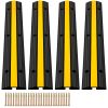 VEVOR Cable Protector Ramp, 4 Packs 1 Channel Speed Bump Hump