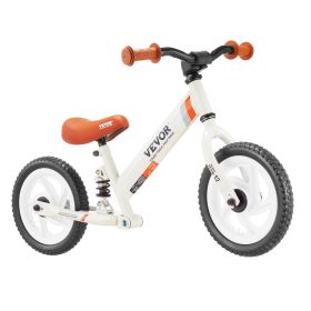 VEVOR Toddler Balance Bike, 12" Carbon Steel Kids Bike with Adjustable Seat & Handlebar, EVA Foam Tires