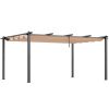 VEVOR 12'x16' Outdoor Retractable Pergola with Sun Shade Canopy Aluminum Beige