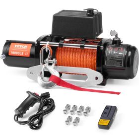 VEVOR Electric Winch Truck 10, 000 lb Synthetic Rope Waterproof Remote Control