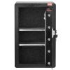 VEVOR Single Door 3.5 cu.ft Safe Box with Key Lock & Password LED Light Black, organize cash, passports, jewelry, gold, watches and documents