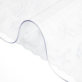 VEVOR Plastic Table Cover 42 x 78 Inch, 1.5 mm Thick Clear Table Protector, Rectangle Clear Desk Mat
