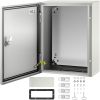 VEVOR Electrical Enclosure Box, 16'' ×12'' ×6'', Carbon Steel Hinged Junction Box, IP66 Waterproof & Dustproof, Outdoor Electrical Box