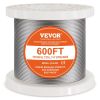 VEVOR T316 Stainless Steel Cable 1/8" 7x7 Steel Wire Rope 600 ft Cable Railing