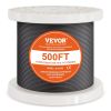 VEVOR T316 Stainless Steel Cable 1/8" 7x7 Steel Wire Rope 500 ft Cable Railing
