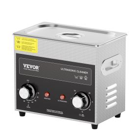 VEVOR 3L Ultrasonic Cleaner with Heater and Timer, 150W Stainless Steel Ultrasonic Cleaner Machine with Degas & Gentle Modes