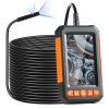 VEVOR Endoscope Camera with Lights Dual Lens Borescope 49.2FT Cable 4.3" Screen