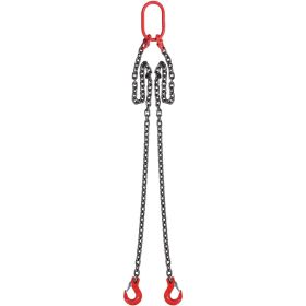VEVOR 5/16" x 5' Chain Sling 2 Legs G80 Lifting Chain with Grab Hooks 6600 lbs