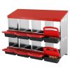 VEVOR 8-Compartment Chicken Nest Box Mental Box with Inclined Nesting Boxes