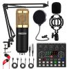 5 CORE Condenser Microphone Bundle, Podcast Equipment Bundle w/Mixer, Mic Arm Stand, Shock Mount
