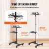 VEVOR Projector Floor Stand Adjustable Height from 22.8 to 57.3 in, DJ Equipment, Projector Mount with Tray, Ideal for Outdoor Movies