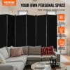 Room Divider 6 Panel Fabric Room Privacy Screen for Office Bedroom Black