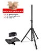 5 Core Speaker Stand Tripod Floor Heavy Duty Adjustable Up to 72 Inch DJ Studio Monitor Stands Pole Mount - SS HD BLK WOB