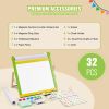 VEVOR 3-in-1 Tabletop Kids Art Easel Double-Sided Magnetic Whiteboard Chalkboard