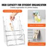 VEVOR Acrylic Brochure Holder 8.5 x 11 inch, 4-Tier Clear Acrylic Literature Display Stand