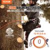 VEVOR Steel Core flipline, 1/2" x 12' Arborist Flipline, Flip Line for Tree Climbing with Alloy Steel Snap Hook