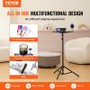 VEVOR Projector Floor Stand Adjustable Height from 26.97 to 63 in, DJ Equipment, Projector Mount with Tray, Ideal for Outdoor Movies, Home, Office