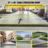 VEVOR 1 Pack of 3-Channel Rubber Cable Protector Ramps Heavy Duty 44000Lbs Load Capacity Cable Wire Cord Cover Ramp Speed Bump Driveway Hose Cable Ram