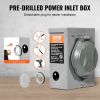 VEVOR 50 Amp Generator Cord and Power Inlet Box Kit, 20FT, NEMA 14-50P/SS2-50R STW 6/3+8/1 AWG Generator Power Cord with Twist Lock Connector