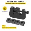 VEVOR 7843B Manual A/C Hose Crimper Kit, Handheld Air Hose Crimper Tool Kit with 4 Dies Whole Set #6#8#10#12, A/C Hose Crimper Repair Tool Kit Die Set