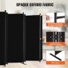 Room Divider 6 Panel Fabric Room Privacy Screen for Office Bedroom Black