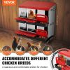 VEVOR 6-Compartment Chicken Nest Box Mental Box with Inclined Nesting Boxes