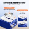 Mini Pottery Wheel, for Kids or Beginners, 2 Turntables 2.6in/3.9in Ceramic Wheel Machine, Adjustable 0-300RPM Speed ABS Detachable Basin