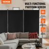 Room Divider 3 Panel Fabric Room Privacy Screen for Office Bedroom Black