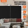 Room Divider 4 Panel Fabric Privacy Screen for Office Bedroom Black