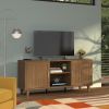 Bridgevine Home Briggs Modern 60 Inch TV Stand for TVs up to 65 inches, Classic Walnut Finish