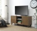 Bridgevine Home Briggs Modern 60 Inch TV Stand for TVs up to 65 inches, Classic Walnut Finish