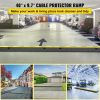 VEVOR Cable Protector Ramp, 4 Packs 2 Channels Speed Bump Hump, Rubber Modular Speed Bump Rated 11000 LBS Load Capacity