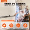 VEVOR Pipe Stair Handrail, 5FT Staircase Handrail, 440LBS Load Capacity Carbon Steel Pipe Handrail, Industrial Pipe Handrail with Wall Mount Support