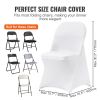 VEVOR White Stretch Spandex Chair Covers - 30 PCS, Folding Kitchen Chairs Cover, Universal Washable Slipcovers Protector, Removable Chair Seat Covers
