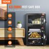 VEVOR Double Door 4.5 cu.ft Safe Box with Key Lock Password Fireproof Bag Black, organize cash, passports, jewelry, gold, watches and documents