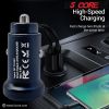5 Core USB Car Charger Cigarette Lighter Adapter 2Pcs Dual USB Port Adapter 12/24 V Fast Charging - CDKC13 2Pcs