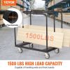VEVOR Drywall Cart, 1500 LBS Panel Dolly Cart with 36.02" x 24.02" Deck and 5" Swivel Wheels, Heavy-Duty Drywall Sheet Cart, Handling Wall Panel