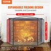 VEVOR Fireplace Screen 3 Panel, Sturdy Iron Mesh Fireplace Screen, 48"(L) x30.2"(H) Spark Guard Cover, No Assembly Required