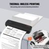VEVOR Portable Thermal Printer - 2600mAh Battery, 300 DPI, Bluetooth Inkless Mobile Printer for A4, A5 & 8.5" x 11" Thermal Paper, Compatible with iOS