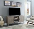 Bridgevine Home Briggs Modern 60 Inch TV Stand for TVs up to 65 inches, Stonewash Grey Finish