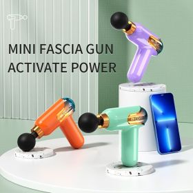 1pc Portable Mini Fascia Gun Massage Muscle Meridian Health Care Home Portable Massage Gun Electric Mini Massager (Color: purple)