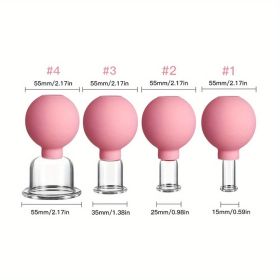 Reduce Puffiness & Improve Skin Health with Vacuum Cupping Glass Jar Cellulite Massager! (Color: pink)
