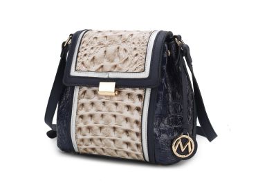 MKF Collection Jamilah Crossbody Vegan Leather Women by Mia k (Material: Vegan Leather, Color: NAVY)