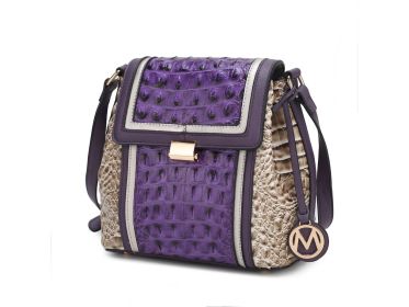 MKF Collection Jamilah Crossbody Vegan Leather Women by Mia k (Material: Vegan Leather, Color: Violet)