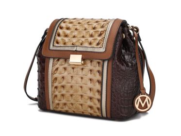 MKF Collection Jamilah Crossbody Vegan Leather Women by Mia k (Material: Vegan Leather, Color: Brown)