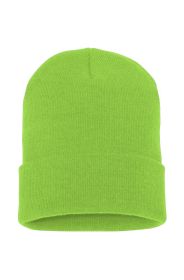 Cuffed Beanie (Color: LIME)